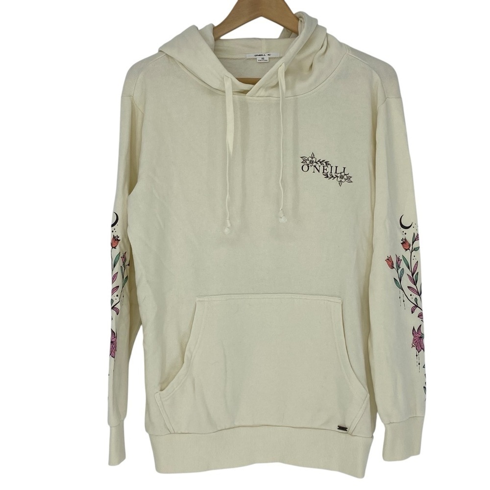 O'neill Women's Hoodie with Tattoo Sleeve Graphic Flower/Moon Sz XS